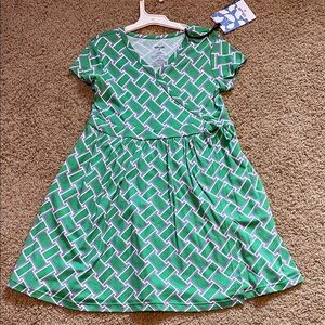 Diane Von Furstenberg green patterned dress